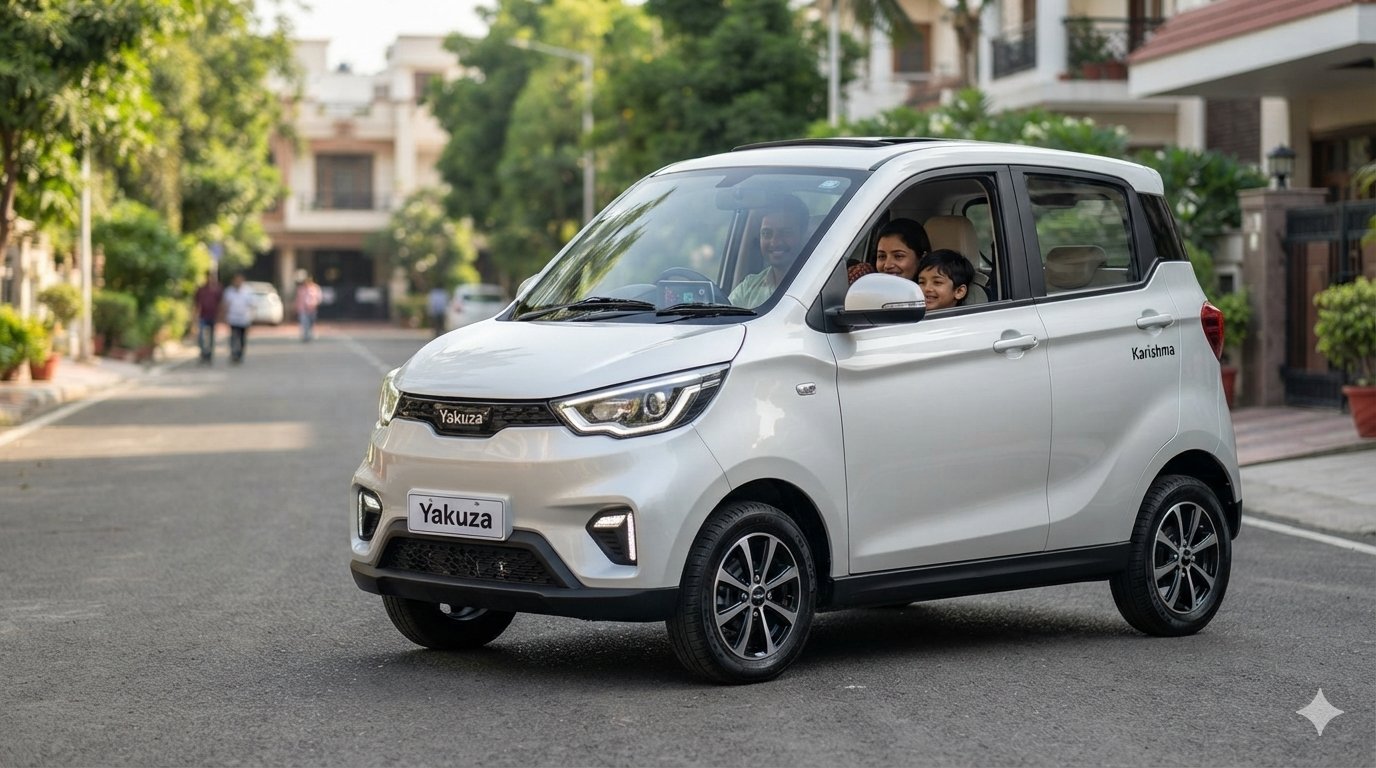 Yakuza Karishma Electric Car: देश की सबसे छोटी इलेक्ट्रिक कार हुआ लॉन्च! स्कूटर के भाव में खरीदें यह कार